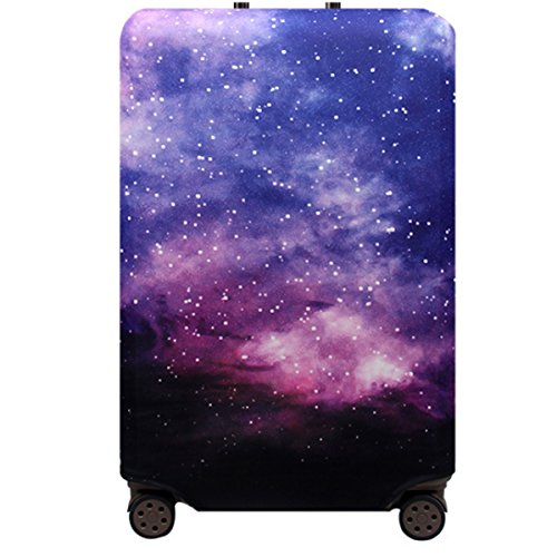 YianBestja Elastisch Reise Kofferschutzhülle Abdeckung Waschbar Kofferhülle Schutz Bezug Luggage Cover für 18-32 Zoll Koffer (Nebel, L (25-28 Zoll))