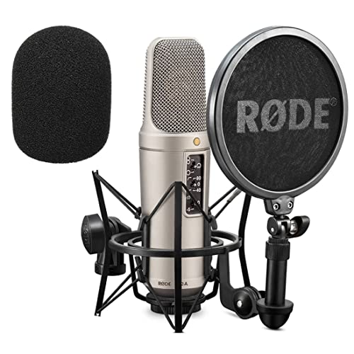 Rode NT2-A Set Großmembran-Kondensatormikrofon für das Studio + keepdrum WS02 Schaumstoff Windschutz