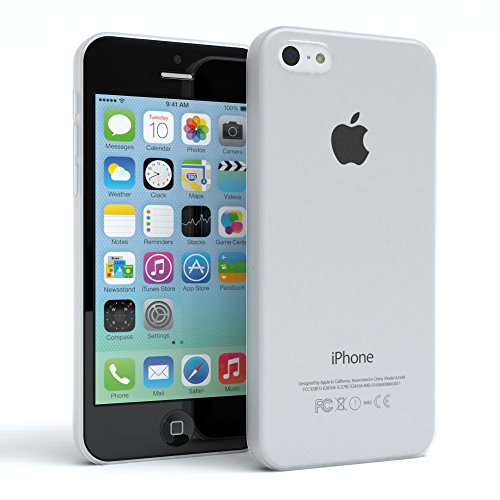 EAZY CASE Hülle kompatibel mit iPhone 5C Schutzhülle Silikon, matt & Ultra dünn Slimcover, Handyhülle, Hülle/Soft Case, Silikonhülle, Backcover, Transparent