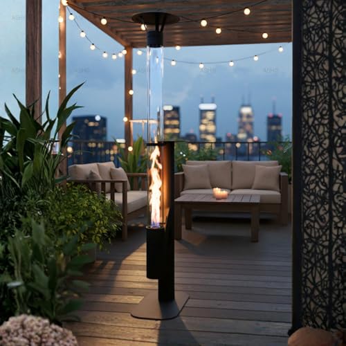 Pelletofen - Terrassenheizung - Terrassenofen - Raucharmer Außenkamin - Außenofen - Palettentheater - Pelletheizung - Terrassenofen - 183 cm - Langlebig