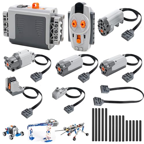 Technik Power Functions Servo Motor Function 25-teiliges Technik Motoren Set Technik Batteriebox Set Elektrisches Spielzeug-Motor, Technik-Power-Functions-Set für Kompatibel mit Lego Technic
