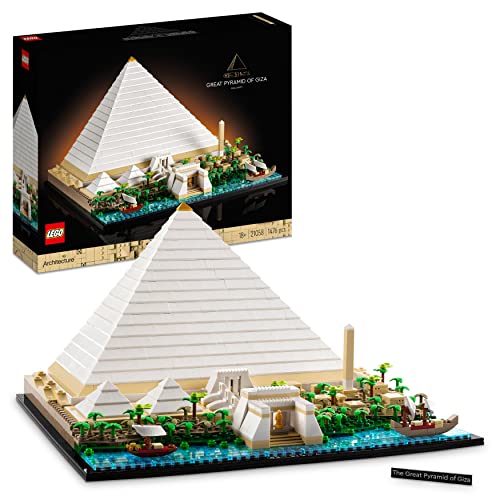LEGO 21058 Architecture Cheops-Pyramide Bausatz für Erwachsene zum Basteln als kreatives Hobby, Haus und Büro Deko