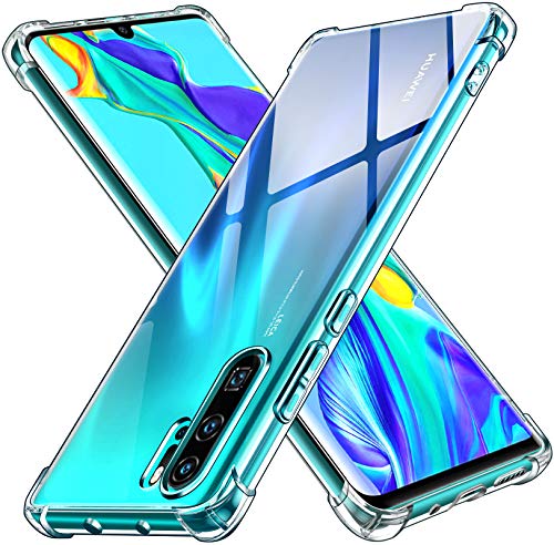 ivoler Klar Silikon Hülle für Huawei P30 Pro/Huawei P30 Pro New Edition mit Stoßfest Schutzecken, Dünne Weiche Transparent Schutzhülle Flexible TPU Durchsichtige Handyhülle Kratzfest Case Cover