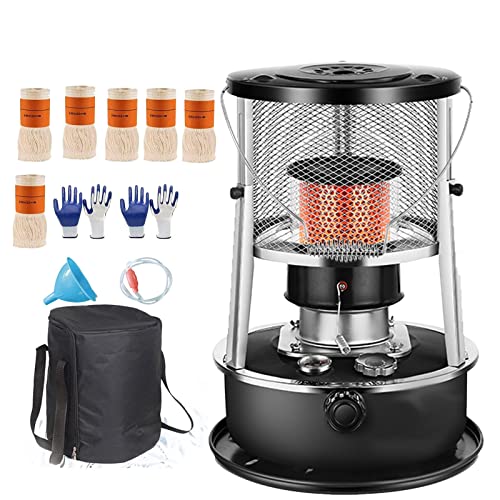 MMleYN Petroleumheizung Mit Löschautomatik Kopp, Petroleumofen, Petroleumofen Für Innenräume, Mobile Heizung Ohne Strom, Petroleum Ofen Heizung,mit 6 Dochten (Color : 002-Black)