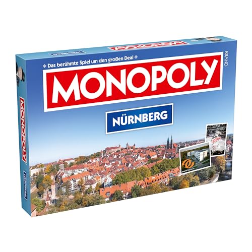 Winning Moves Monopoly Nürnberg Edition - Monopoly Städte-Edition - Familienspiele Strategie Brettspiele Nürnberg - 2+ Spieler ab 8+ Jahren - Deutsch