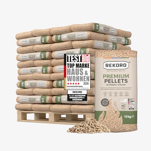 Premium REKORD Pellets A1, Sackware auf Palette (66 x 15 kg)