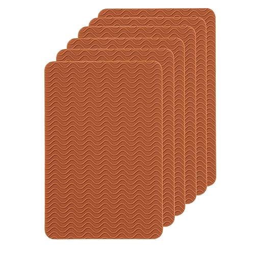 6st Anti Rutsch Sohle Pads, Silikon Sohlen Pads Schuhunterseite Rutschfeste Sohlen Schuh Außensohlenschutz für Christian Louboutin Schuhe (Braun)