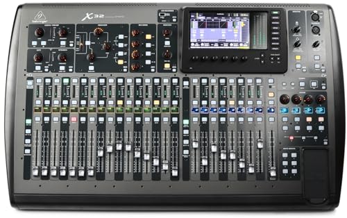 Behringer X32 Digitales Mischpult mit 40 Eingängen und 25 Bussen, 32 programmierbaren Midas-Vorverstärkern, 25 motorisierten Fadern, Kanal-LCDs, 32-Kanal-Audio-Interface und iPad/iPhone*-Fernbedienung