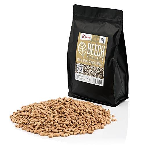 BBQ-Toro Grillpellets Buche aus 100% Buchenholz | 1 kg | Buchenpellets für Grill, Smoker, Pellet-Pizzaofen und Heizungsanlagen | Grillpellets Smoker, Holzpellets Smoker, Pellets zum Heizen