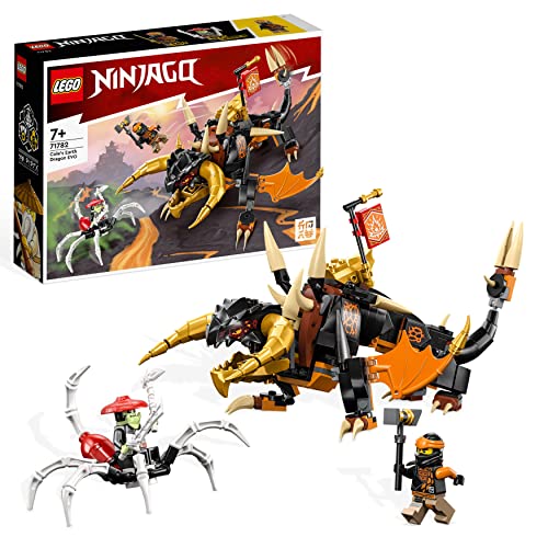 LEGO NINJAGO Coles Erddrache EVO, Spielzeug zum Sammeln mit aufrüstbarem Drachen & Skorpion-Figur sowie Minifiguren für Jungen und Mädchen 71782