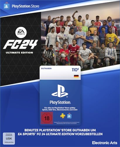 110 PlayStation Store Guthaben für EA SPORTS FC 24 Ultimate Edition | Deutsches PSN Konto