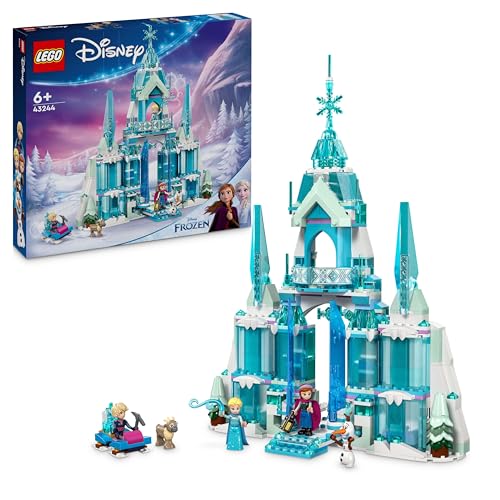 LEGO ǀ Disney Frozen Elsas Winterpalast, BAU- und Spielset für Kinder mit Modell-Palast und Minifiguren ELSA und Anna, Geschenk für Mädchen, Jungen und Filmfans ab 6 Jahren 43244