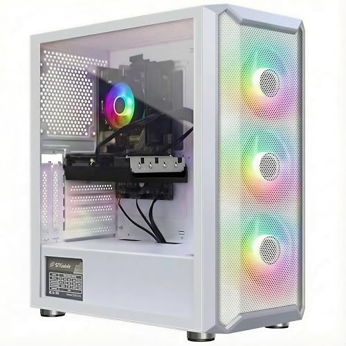 STGsivir Gaming PC, GeForce RTX 3060 12GB GDDR6,Core i7 8th bis zu 4.1 Ghz,32GB DDR4,1TB SSD,WLAN 6,BT5.0,RGB Lüfter x3,Windows11 Pro,Gamer PC Computer Desktop