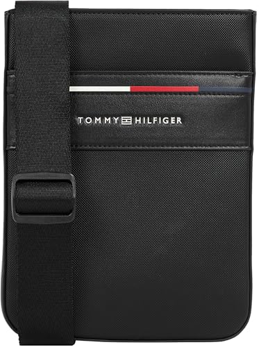 Tommy Hilfiger Herren Crossbody Bag Tasche Foundation Mini Crossover Klein, Schwarz (Black), Einheitsgröße