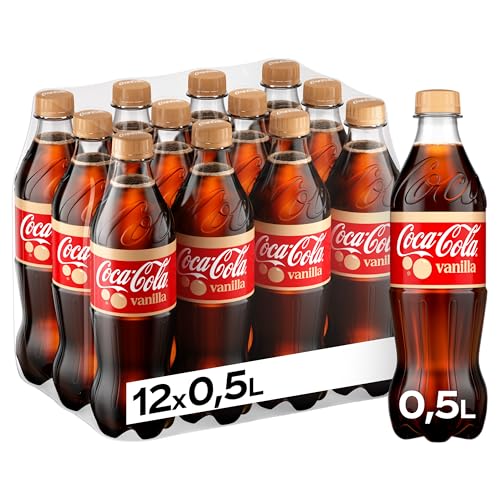 Coca-Cola Vanilla - erfrischendes, koffeinhaltiges Getränk mit originalem Vanillegeschmack - in praktischen Einweg Flaschen (12 x 500 ml)