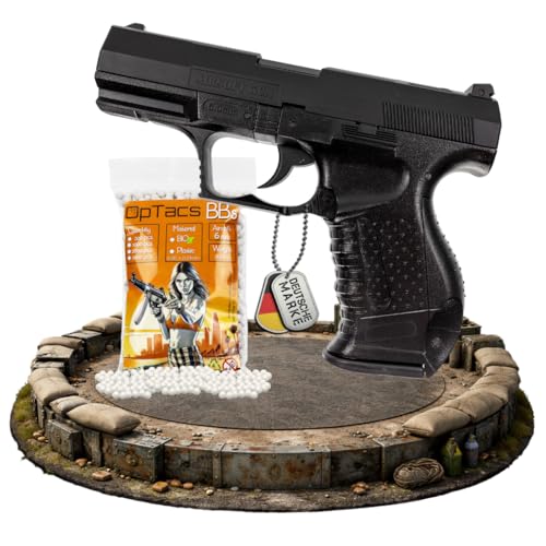 Airsoft Pistole HFC R99 6mm Federdruckpistole Softair Waffe 0,5 Joule – Set inkl. Magazin & 600 Bio BBS 0,20g Munition, Einsteiger, Freizeit & Outdoor <0,5 Joule