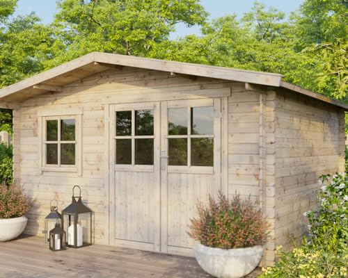 McGaRDEN Gartenhaus Gerätehaus Holzhaus Blockhaus Schuppen 4x3m