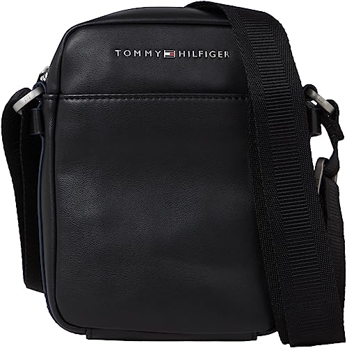 Tommy Hilfiger Herren Umhängetasche City Mini Reporter Klein, Schwarz (Black), Einheitsgröße