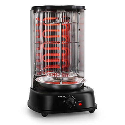 oneConcept Kebap Master - Dönergrill, Hähnchengrill, Gyrosgrill, Vertikalgrill, Drehgrill mit Drehspieß, Elektro-/ Tischgrill für zu hause, max. Leistung: 1800 Watt, schwarz