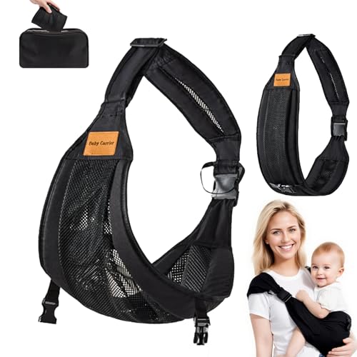 Babytragetuch, Babytrage Seitlich, Tragetuch baby Neugeboren Verstellbare, Hüfttrage Baby Ergonomische, von 0 bis 36 Monaten, Kleinkinder bis 20kg (Atmungsaktives Netz)