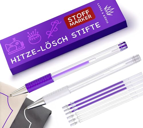 Lange & König® Hitze-Stoffmarker Set für Nähen & Quilten [400m Schreiblänge] - Nähzubehör Zubehör Schneiderkreide Alternative Nähmaschinen Zubehör Nähen & Stoffe Nähzeug Sewing Accessories