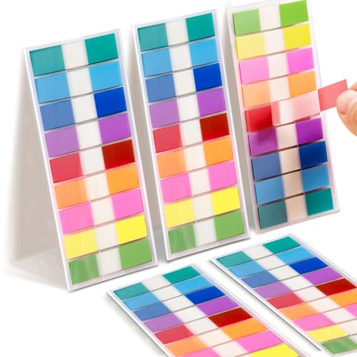 VICDUEKG 900 Blätter Sticky Notes Haftstreifen Klebezettel Transparent Page Marker Klein Haftstreifen Wiederbeschreibbar Durchsichtige Index Tabs für Schreibwaren Aesthetic Studieren Büro