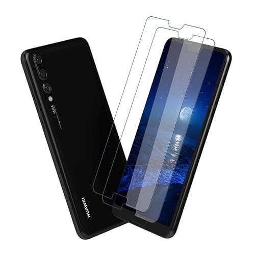 Devgoed [2 Stück] für Folie Huawei P20 Pro Panzerglas, Frei von Staub Schutzfolie Huawei P20 Pro Displayschutz, Kompatibel mit Hülle, Anti-Shedding Displayfolie Schutzglas