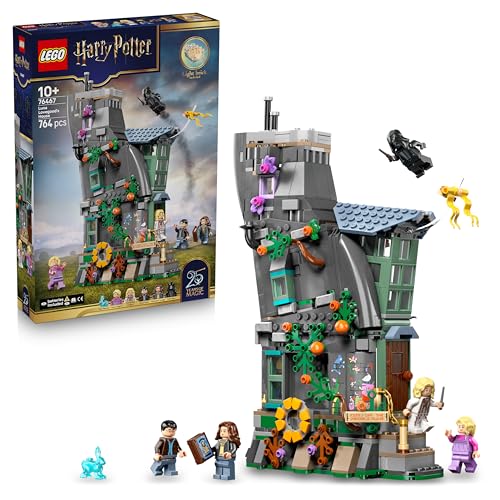 LEGO Harry Potter Luna Lovegoods Haus - Modellbau mit Leuchtstein und 5 Minifiguren - Baukasten DIY Deko fürs Schlafzimmer - Kreatives Geschenk für Mädchen, Jungen und Fans ab 10 Jahren - 76467