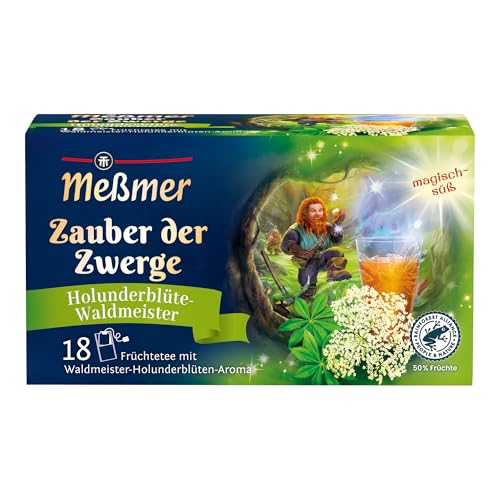 Meßmer Zauber der Zwerge | Holunderblüte-Waldmeister | Online Exklusiv |18 Teebeutel | Vegan | Glutenfrei | Laktosefrei