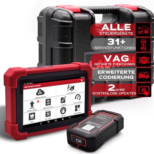 LAUNCH EUROPE CRP 919 MAX OBD2 Diagnosegerät Auto für alle Fahrzeuge, Fehlerauslesegerät KFZ, Alle System Auslesegerät alle Marken, 31+ Servicefunktionen Öl/EPB/DPF/Batterie, ECU-Kodierung, CANFD DoIP