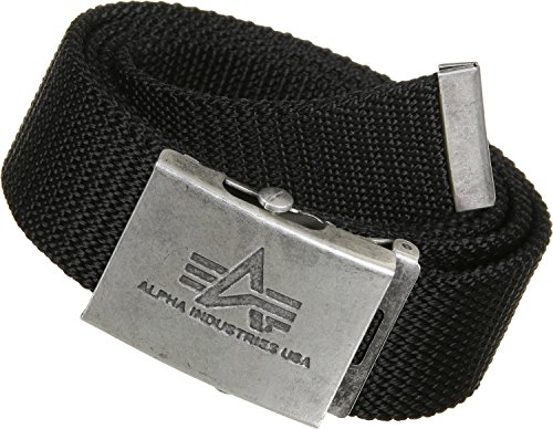 Alpha Industries Unisex Heavy Duty Belt 4 cm Gürtel, Black, Einheitsgröße