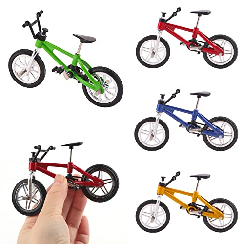 Reastar 4 Stück Mini Finger Fahrrad BMX Mountainbike Modell Ornamente - Legierung Kugel Modell Bike Gadgets Spielzeug