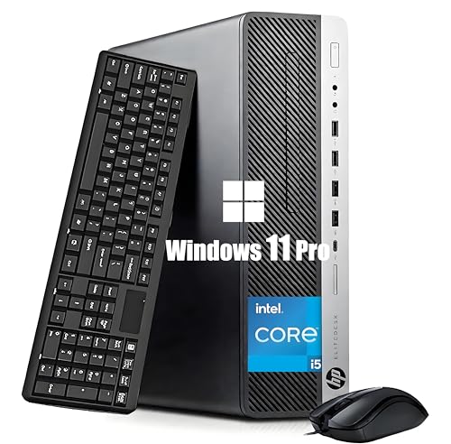 HP EliteDesk 800 G3 SFF Desktop Computer PC, Intel Core i5-6600, 16GB RAM, 256GB SSD, WiFi, Bluetooth, US QWERTY Tastatur, Windows 11 Pro (Generalüberholt)