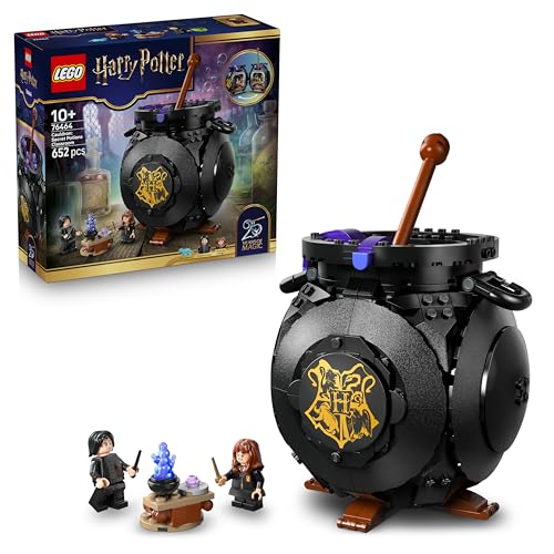 LEGO Harry Potter Kessel: Geheimes Klassenzimmer für Zaubertränke - DIY Set für Schreibtisch oder Schlafzimmer mit Patronus und Hermine und Snape Minifiguren - Geschenk für Kinder ab 10 Jahren - 76464