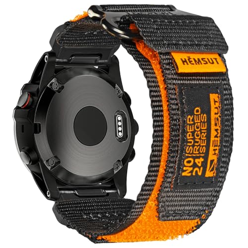 22mm Armband Kompatibel mit Garmin Fenix 8 AMOLED 47mm/8 Solar 47mm, Militär Uhrenarmbänder für Fenix 5 /Fenix 6/Fenix 6 Pro/Fenix 7/Epix (Gen 2)/Forerunner 935/945/Approach S60/Quatix 5/6 für Herren