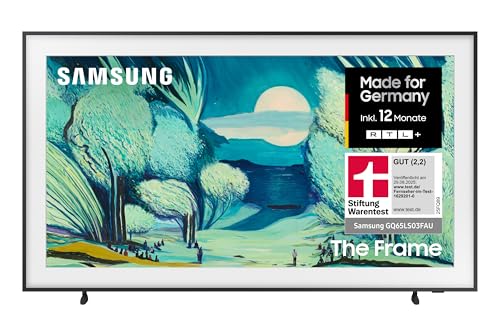 Samsung The Frame LS03F 4K QLED 65 Zoll (163 cm) UHD Fernseher, Modern Frame Design, NQ4 AI Gen2 Prozessor, Art Mode, Artful Picture Quality, One Connect Kabel, Samsung Vision AI Smart TV
