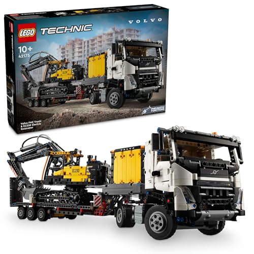 LEGO Technic Volvo FMX LKW mit EC230 Electric Raupenbagger, Kinderspielzeug, Geschenkset für Jungen und Mädchen ab 10 Jahren, Spielzeug Baufahrzeuge, Bagger-Spielzeugset 42175