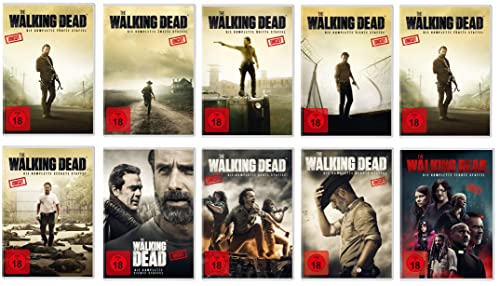 The Walking Dead Staffel 1 - 10 Uncut (1+2+3+4+5+6+7+8+9+10, 1 bis 10) FSK 18 im Set - Deutsche Originalware [50 DVDs]