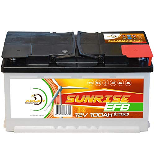 Solarbatterie 12V 100Ah Adler Batterie Wohnmobil Boot Camping ersetzt 80Ah 90Ah