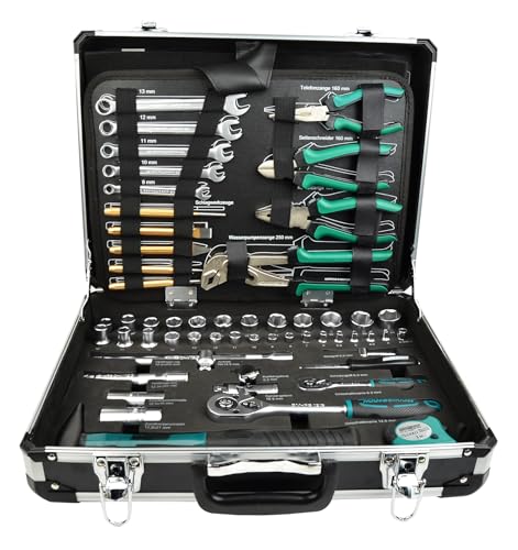 Brüder Mannesmann Werkzeuge Mannesmann 160-teiliger Werkzeugkoffer, M29078, (L x B x H) 454 x 350 x 135 mm