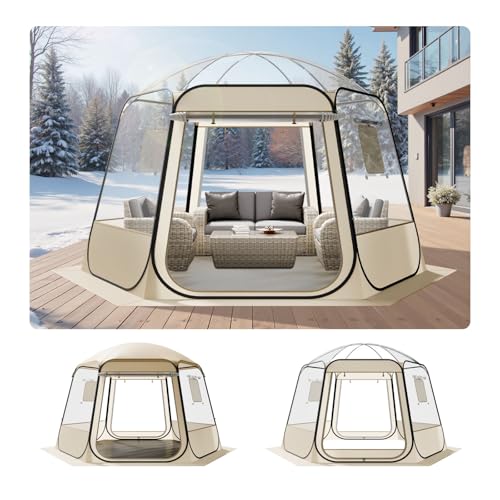 VEVOR Pop-up-Bubble-Zelt, 336x305x220 cm, transparentes Campingzelt, Garten-Kuppel-Iglu-Zelt mit Fenstern, 540°-Panoramablick, für 8–10 Personen, Terrasse, Hinterhof