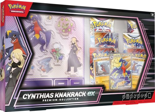 Pokémon-Sammelkartenspiel: Premium-Kollektion Cynthias Knakrack-ex (3 holografische Karten und 6 Boosterpacks)