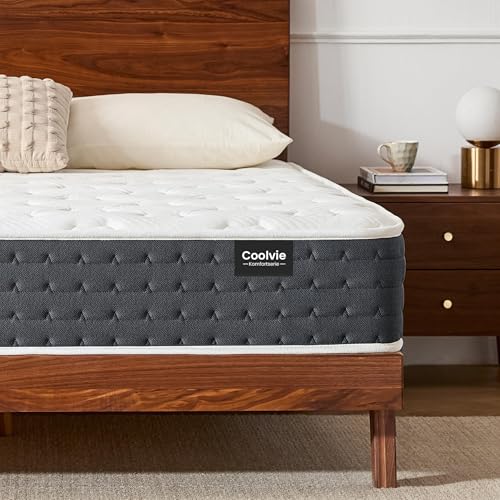 Coolvie 90x200 cm Matratze 7-Zonen Ergonomische Federkernmatratze Mittlerer Härtegrad Höhe 20 cm Taschenfederkernmatratze Bewegung isolierend mit Gel-Memory-Schaum Rollmatratze Öko-Tex Zertifiziert