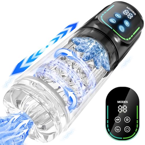 Elektrischer Masturbator Masturbieren für Männer 7 Teleskopfunktion & Rotierend & Saugen, Sex Spielzeug für die Männer Vibratorensets, Taschenmuschi Masturbatoren Penis Eichel Stimulator Sex Toys