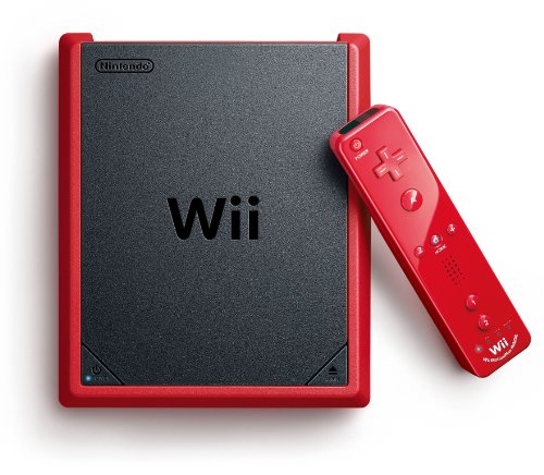 NINTENDO WII MINI CONSOLE UK RED BLACK