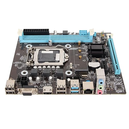 H81 Gaming Motherboard, LGA 1150 Micro ATX PC Motherboard, Dual Channel DDR3 M.2 NVMe NGFF PCIe Slot Unterstützung für Core I3 I5 I7 für E3 V3 für Celeron G Serie