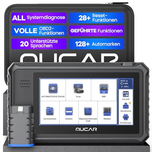 OBD2 Diagnosegerät, MUCAR VO6 Diagnosegerät Auto, Für Alle Fahrzeuge Mit & Alle Systemdiagnosen Und 28 +Reset-Funktion, Kfz Auslesegerät Mit AutoVIN, Android 10.0