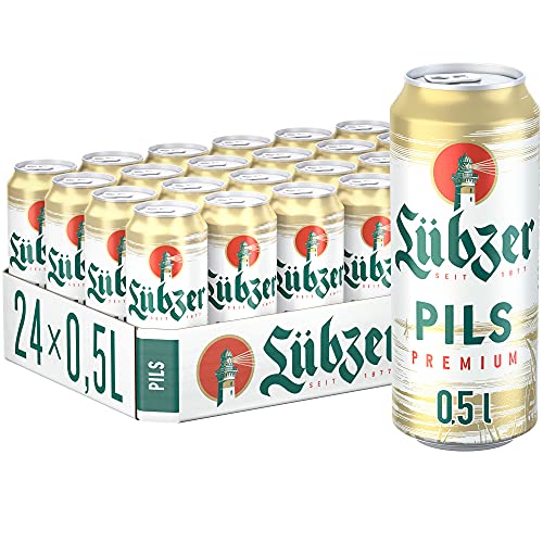 Lübzer Premium Pils, Bier Dose Einweg (24 X 0.5 L) Dosenbier