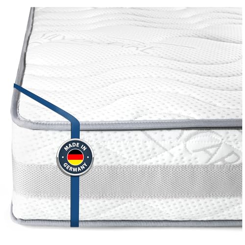 BMM Matratze 100x200cm Komfort 23 H3 fest/Kaltschaummatratze Öko-Tex Zertifiziert/ergonomische 7 Zonen Matratze Höhe 23cm Komfort 23 / Matratzen produziert in Deutschland