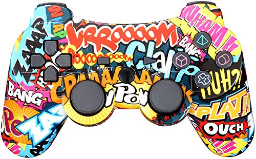 BLUELAKE performance Doppelter vibrierender Wireless Controller für PS3 mit Lade Kabe(Graffiti) [video game]